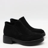 BOTTINES EN DAIM CUIR