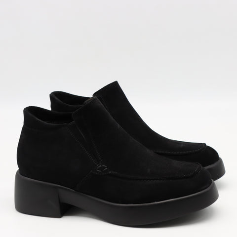 BOTTINES EN DAIM CUIR