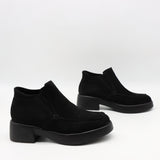 BOTTINES EN DAIM CUIR