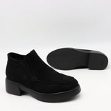 BOTTINES EN DAIM CUIR