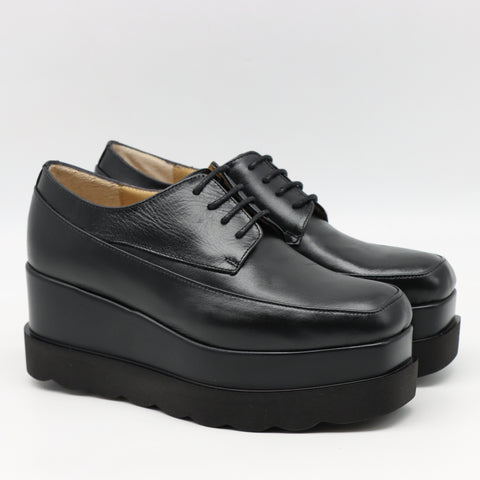 DERBIES COMPENSÉES EN CUIR