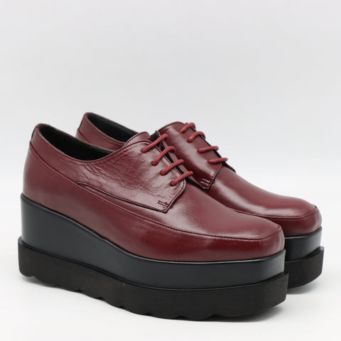 DERBIES COMPENSÉES EN CUIR