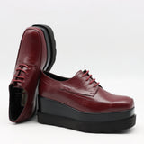 DERBIES COMPENSÉES EN CUIR