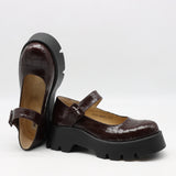 BABIES EN CUIR VERNIS À SEMELLE CRANTÉE