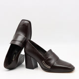 ESCARPINS EN CUIR À BOUT CARRÉ