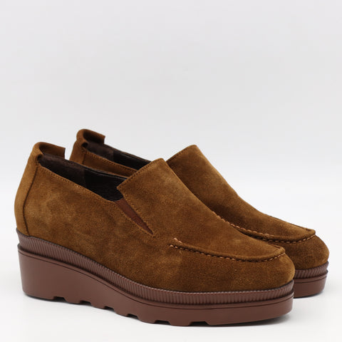 CHAUSSURES COMPENSÉES EN DAIM CUIR