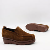 CHAUSSURES COMPENSÉES EN DAIM CUIR