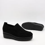 CHAUSSURES COMPENSÉES EN DAIM CUIR