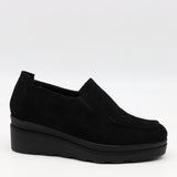 CHAUSSURES COMPENSÉES EN DAIM CUIR