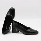 ESCARPINS EN CUIR À BOUT CARRÉE