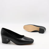 ESCARPINS EN CUIR À BOUT CARRÉE