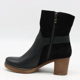 BOTTINES BI-MATIÈRE À TALONS CARRÉE