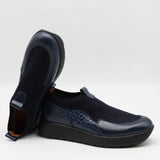 BASKETS EN STRETCH ET CUIR