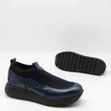 BASKETS EN STRETCH ET CUIR