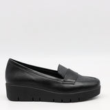 MOCASSINS COMPENSÉES EN CUIR À SEMELLE CRANTÉE