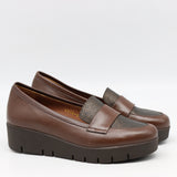 MOCASSINS COMPENSÉES EN CUIR À SEMELLE CRANTÉE