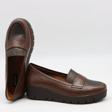 MOCASSINS COMPENSÉES EN CUIR À SEMELLE CRANTÉE