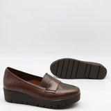 MOCASSINS COMPENSÉES EN CUIR À SEMELLE CRANTÉE