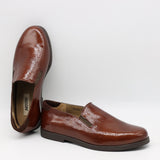 CHAUSSURES PLATES EN CUIR VERNIS FROISSÉE