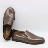 CHAUSSURES PLATES EN CUIR VERNIS FROISSÉE