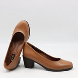 ESCARPINS MI-TALONS EN CUIR