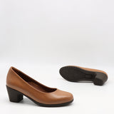 ESCARPINS MI-TALONS EN CUIR