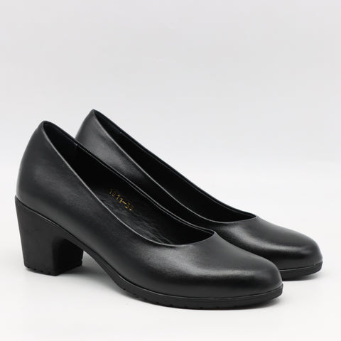 ESCARPINS MI-TALONS EN CUIR