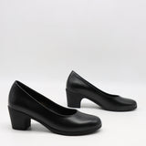 ESCARPINS MI-TALONS EN CUIR