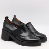 CHAUSSURES EN CUIR À TALONS CARRÉE