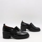 CHAUSSURES EN CUIR À TALONS CARRÉE