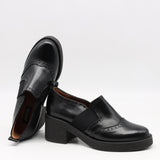 CHAUSSURES EN CUIR À TALONS CARRÉE