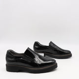 CHAUSSURES À ÉLASTIQUE EN CUIR VERNIS ET SEMELLE CRANTÉE