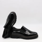 CHAUSSURES À ÉLASTIQUE EN CUIR VERNIS ET SEMELLE CRANTÉE