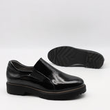 CHAUSSURES À ÉLASTIQUE EN CUIR VERNIS ET SEMELLE CRANTÉE