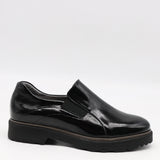 CHAUSSURES À ÉLASTIQUE EN CUIR VERNIS ET SEMELLE CRANTÉE