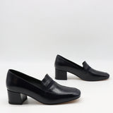 ESCARPINS EN CUIR À BOUT CARRÉE