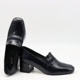 ESCARPINS EN CUIR À BOUT CARRÉE