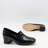 ESCARPINS EN CUIR À BOUT CARRÉE