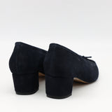 ESCARPINS EN DAIM CUIR À BOUT CARRÉE