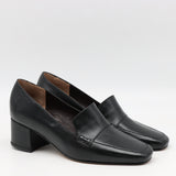 ESCARPINS EN CUIR À BOUT CARRÉ