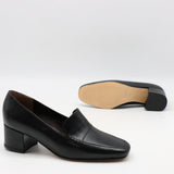 ESCARPINS EN CUIR À BOUT CARRÉ