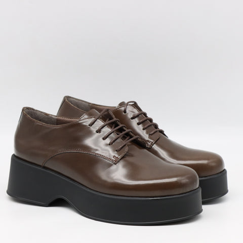 DERBIES À PLATEFORMES EN CUIR DÉMASQUABLE