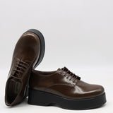 DERBIES À PLATEFORMES EN CUIR DÉMASQUABLE