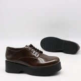 DERBIES À PLATEFORMES EN CUIR DÉMASQUABLE