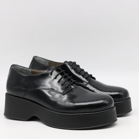 DERBIES À PLATEFORMES EN CUIR DÉMASQUABLE