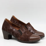 CHAUSSURES À TALONS EN CUIR ET ÉLASTIQUE