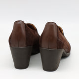 CHAUSSURES À TALONS EN CUIR ET ÉLASTIQUE