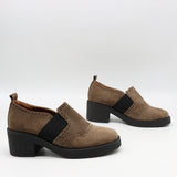 CHAUSSURES EN CUIR À TALONS CARRÉE