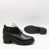 CHAUSSURES À LACETS ET TALONS EN CUIR