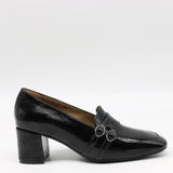 ESCARPINS À DOUBLES BOUCLES EN CUIR VERNIS